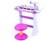 Klaver koos mikrofoni ja tooliga, roosa цена и информация | Arendavad laste mänguasjad | hansapost.ee