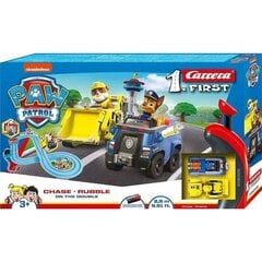 Carrera First - Paw Patrol Chase & Rubble - 2.9 м. комплект автотрасы цена и информация | Игрушки для мальчиков | hansapost.ee