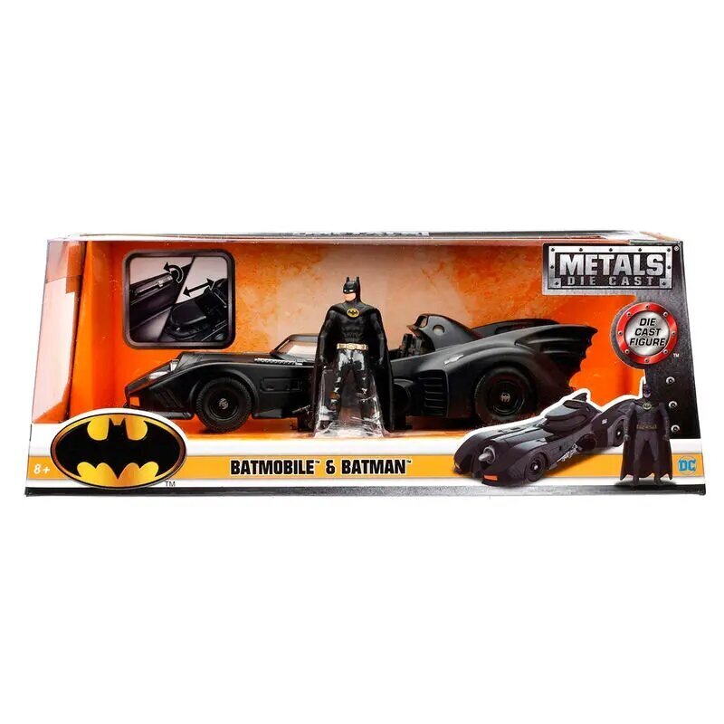 DC Comics Batman Metallist Batmovil 1989 car + figuur Komplekt цена и информация | Mänguasjad poistele | hansapost.ee