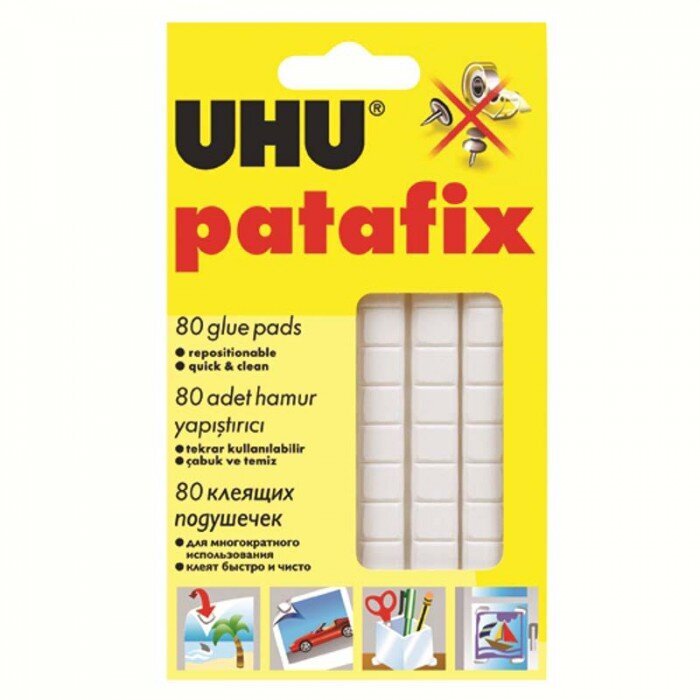 Kleepemass UHU Tac Patafix 6x14cm 80 tk pakis, valge цена и информация | Kirjatarvikud | hansapost.ee