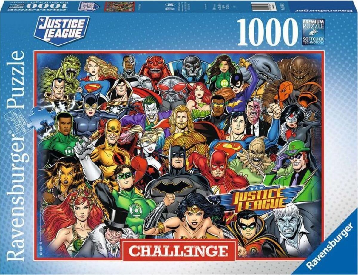 Pusle DC Comics Challenge Justice League (1000 tk.) цена и информация | Pusled lastele ja täiskasvanutele | hansapost.ee