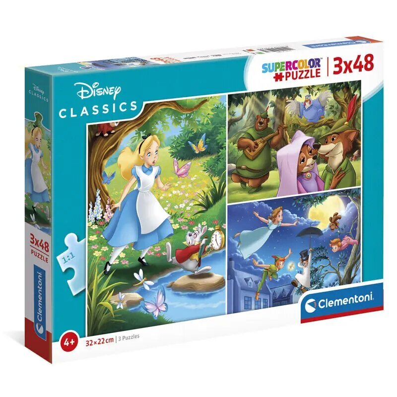 Pusle Disney Klassika, 3 x 48 tk hind ja info | Pusled lastele ja täiskasvanutele | hansapost.ee