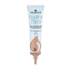 Увлажняющий оттеночный крем Essence Hydro Hero 20-sun beige SPF15, 30 мл цена и информация | Пудры, базы под макияж | hansapost.ee