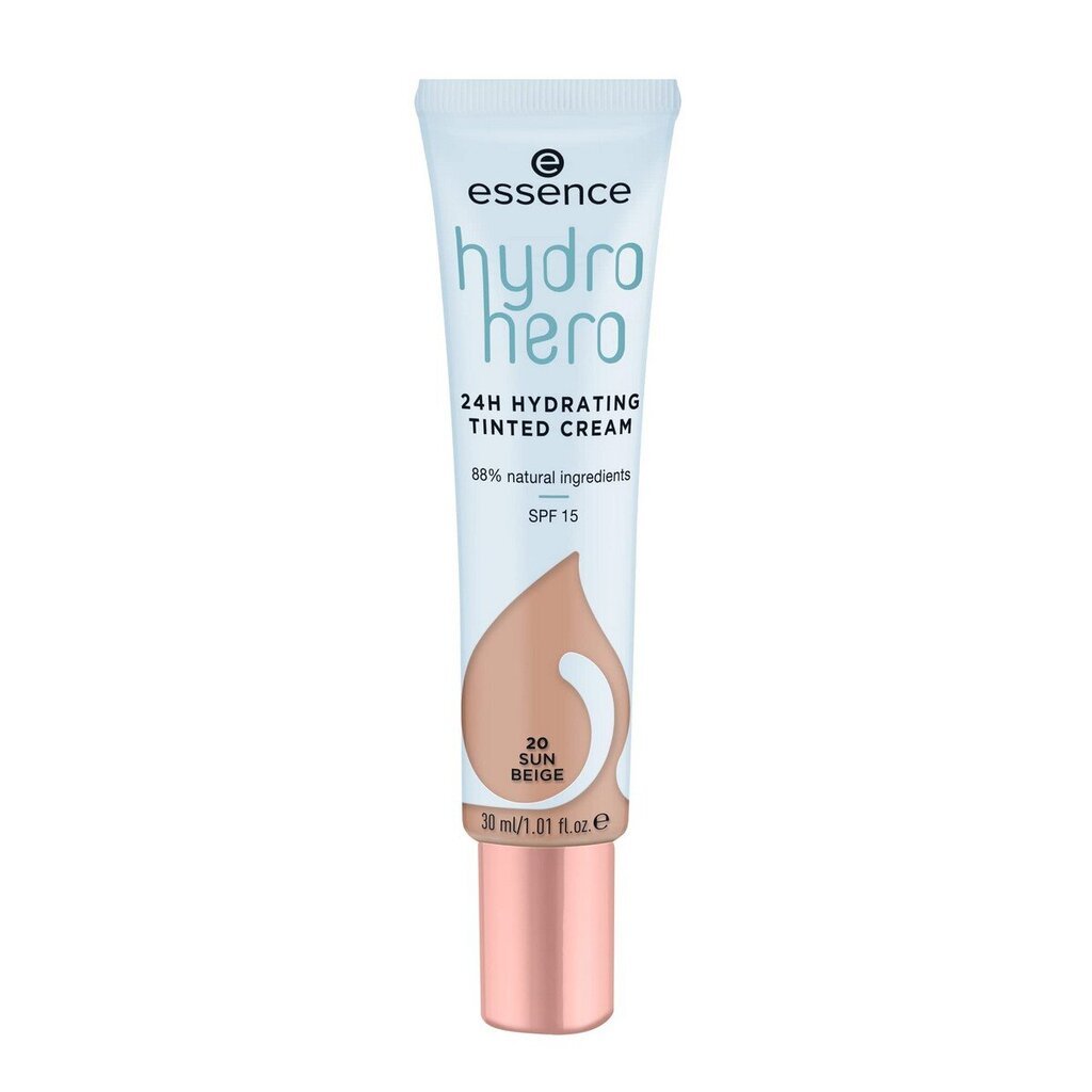 Niisutav kreem värviga Essence Hydro Hero 20-sun beige SPF15, 30 ml цена и информация | Jumestuskreemid ja puudrid | hansapost.ee