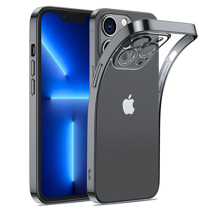 Joyroom 14Q Case for iPhone 14 Pro Cover with metallic frame black (JR-14Q2-black) hind ja info | Telefonide kaitsekaaned ja -ümbrised | hansapost.ee