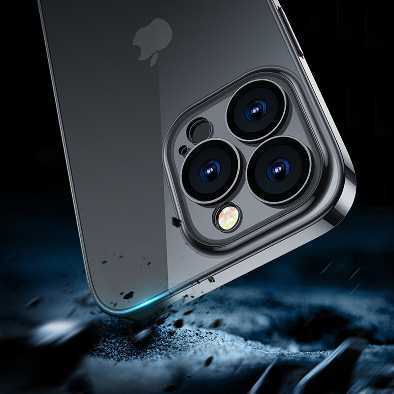 Joyroom 14Q Case for iPhone 14 Pro Cover with metallic frame black (JR-14Q2-black) цена и информация | Telefonide kaitsekaaned ja -ümbrised | hansapost.ee
