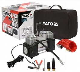 Autokompressor YATO LED lambiga 12V 250 W, YT-73462 цена и информация | Быстрые зажимы | hansapost.ee