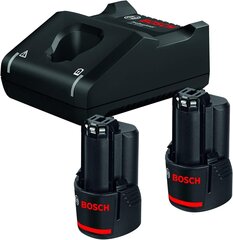 Bosch Professional 12V süsteemi akukomplekt (2x2.0AH aku + laadija GAL 12V-40 C132, pappis) ja 12V süsteemi aku LED-lamp GLI 12V-330 (330 luumenit, tööaeg: 180 minutit/AH) hind ja info | Tolmuimejate akud | hansapost.ee