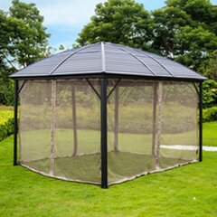 Varikatus ZURICH teraskatusega 3x3,6xH2,63m, pruun price and information | Canopies and garden sheds | hansapost.ee