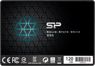 Жесткий диск Silicon Power S55 120GB SATA3 (SP120GBSS3S55S25) цена и информация | Внутренние жёсткие диски (HDD, SSD, Hybrid) | hansapost.ee