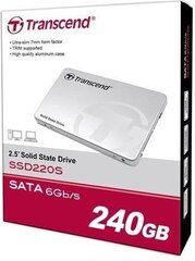 Transcend SSD 220S 240GB SATAIII TS240GSSD220S hind ja info | Sisemised kõvakettad | hansapost.ee
