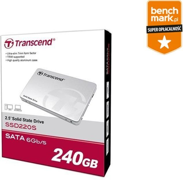 Transcend SSD 220S 240GB SATAIII TS240GSSD220S цена и информация | Sisemised kõvakettad | hansapost.ee