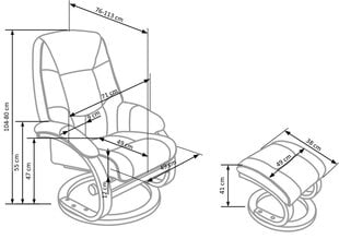 Tugitool jalatoega Halmar Matador, must price and information | Armchairs | hansapost.ee