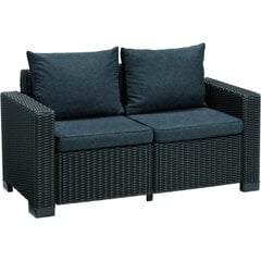 Садовый диван двуспальный California Sofa, серый цена и информация | Комплекты уличной мебели | hansapost.ee