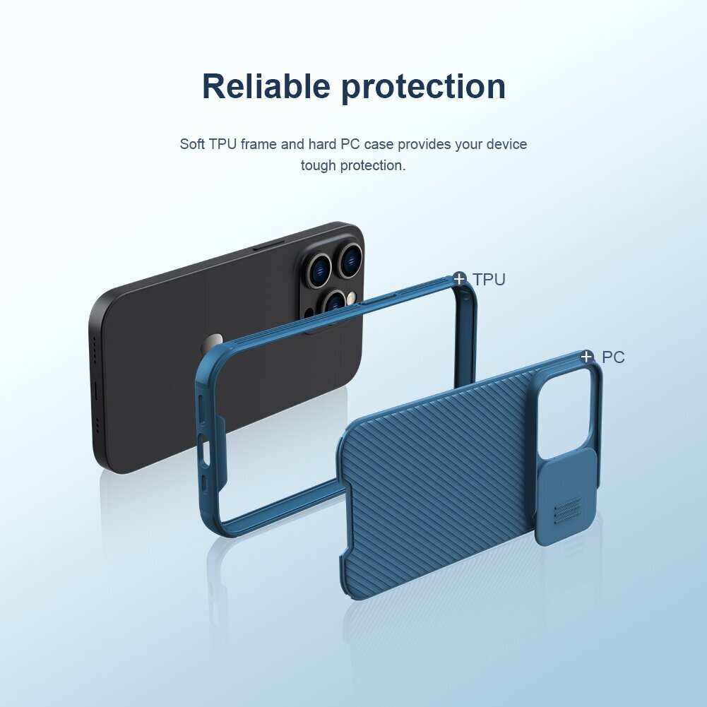 Nillkin CamShield PRO Magnetic Hard Case for Apple iPhone 14 Pro Max Blue цена и информация | Telefonide kaitsekaaned ja -ümbrised | hansapost.ee