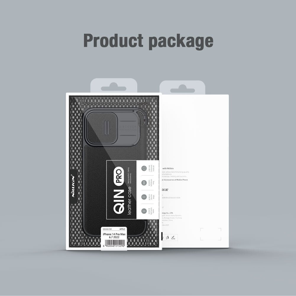 Nillkin Qin Book PRO Cloth Case for Apple iPhone 14 Pro Max Classic Black цена и информация | Telefonide kaitsekaaned ja -ümbrised | hansapost.ee
