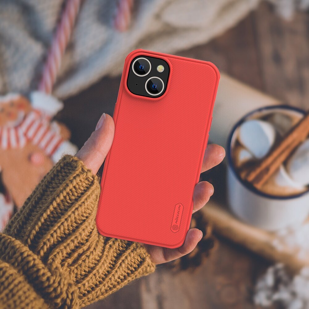 Nillkin Super Frosted PRO Back Cover for Apple iPhone 14 Plus Red (Without Logo Cutout) hind ja info | Telefonide kaitsekaaned ja -ümbrised | hansapost.ee
