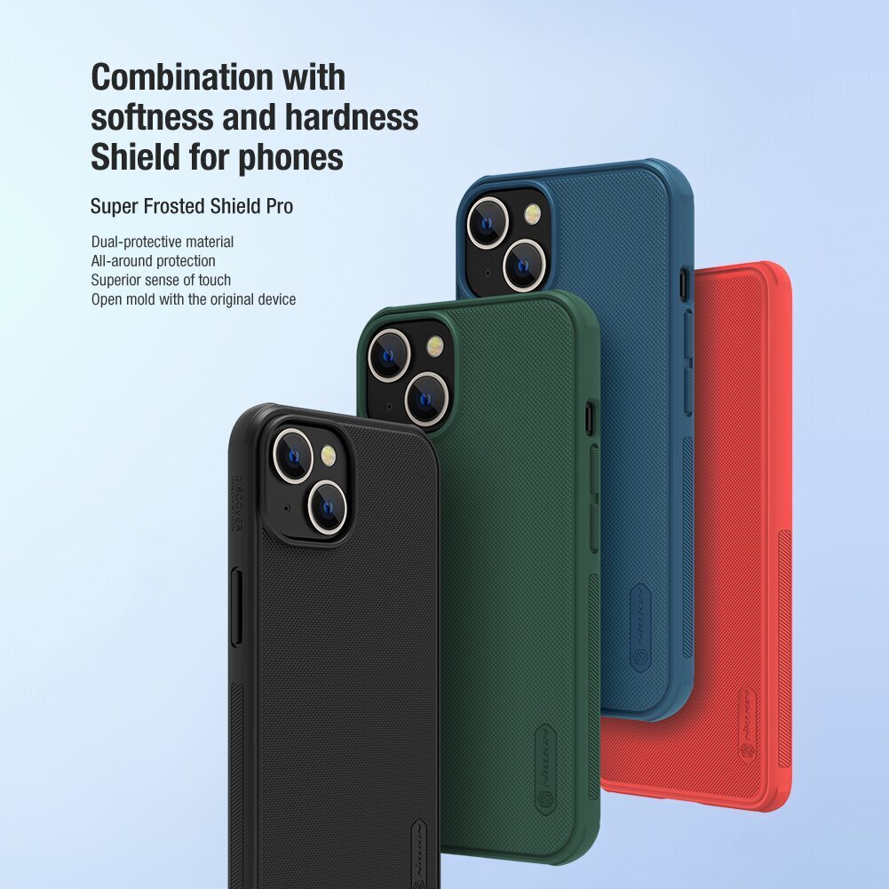 Nillkin Super Frosted PRO Back Cover for Apple iPhone 14 Plus Deep Green (Without Logo Cutout) hind ja info | Telefonide kaitsekaaned ja -ümbrised | hansapost.ee