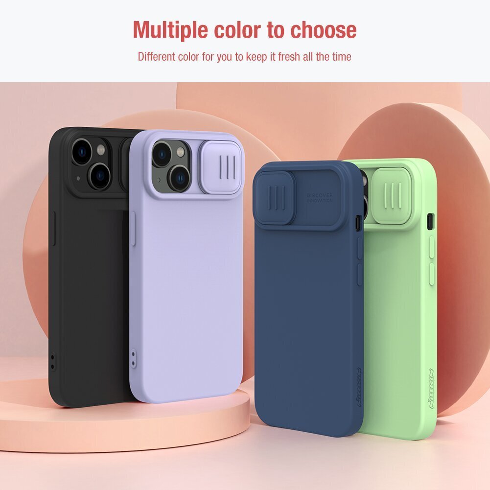 Nillkin CamShield Silky Silicone Case for Apple iPhone 14 Plus Green hind ja info | Telefonide kaitsekaaned ja -ümbrised | hansapost.ee