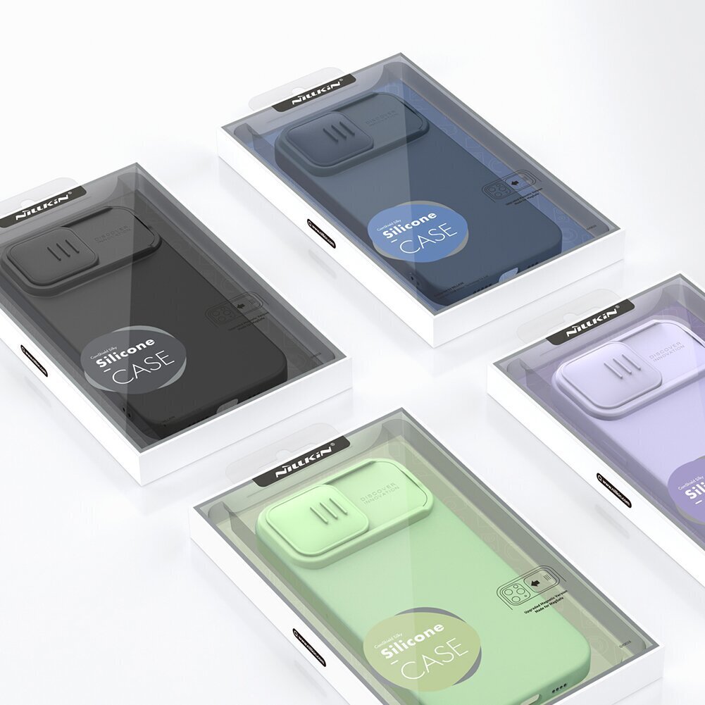 Nillkin CamShield Silky Silicone Case for Apple iPhone 14 Pro Max Green hind ja info | Telefonide kaitsekaaned ja -ümbrised | hansapost.ee
