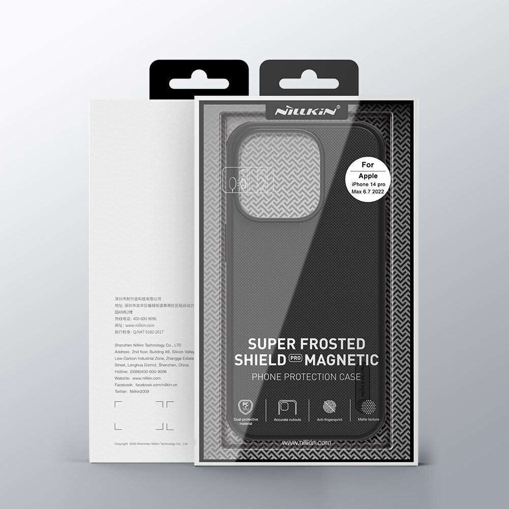 Nillkin Super Frosted PRO Magnetic Back Cover for Apple iPhone 14 Pro Max Black price and information | Telefonide kaitsekaaned ja -ümbrised | hansapost.ee