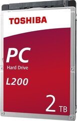 Toshiba L200 2TB SATA3 (HDWL120UZSVA) цена и информация | Внутренние жёсткие диски (HDD, SSD, Hybrid) | hansapost.ee