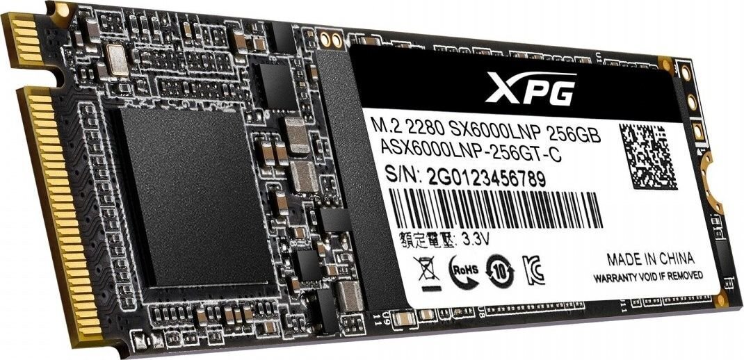 ADATA XPG SX6000 Lite 256GB PCIe Gen3x4 M.2 2280 цена и информация | Sisemised kõvakettad | hansapost.ee