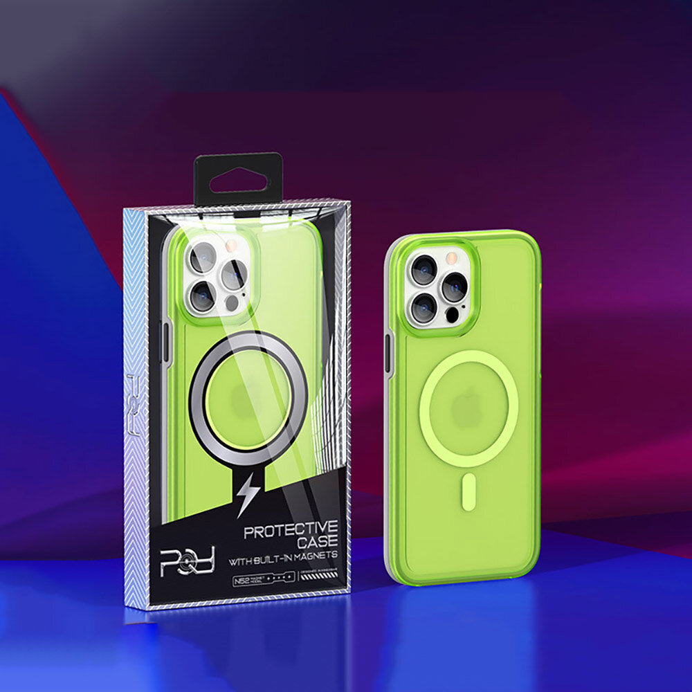 Kingxbar PQY Fluorescence Series Magnetic iPhone 13 Pro Max Housing Red (Magsafe Compatible) цена и информация | Telefonide kaitsekaaned ja -ümbrised | hansapost.ee