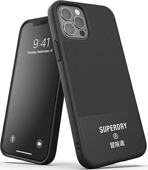 Supcase SuperDry Molded Canvas iPhone 12 Pro Max black hind ja info | Telefonide kaitsekaaned ja -ümbrised | hansapost.ee