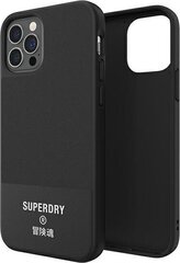 Чехол для iPhone 12 Pro Max из литого холста SuperDry, черный цена и информация | Чехлы для телефонов | hansapost.ee