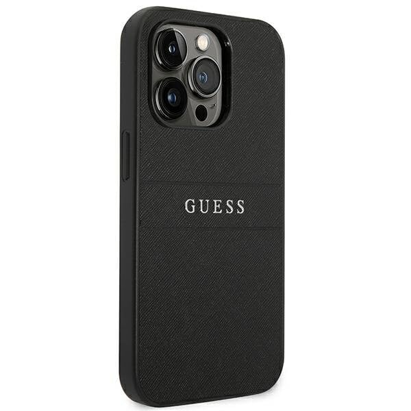 Guess GUHCP14LPSASBBK iPhone 14 Pro 6.1 "black / black Saffiano Strap цена и информация | Telefonide kaitsekaaned ja -ümbrised | hansapost.ee