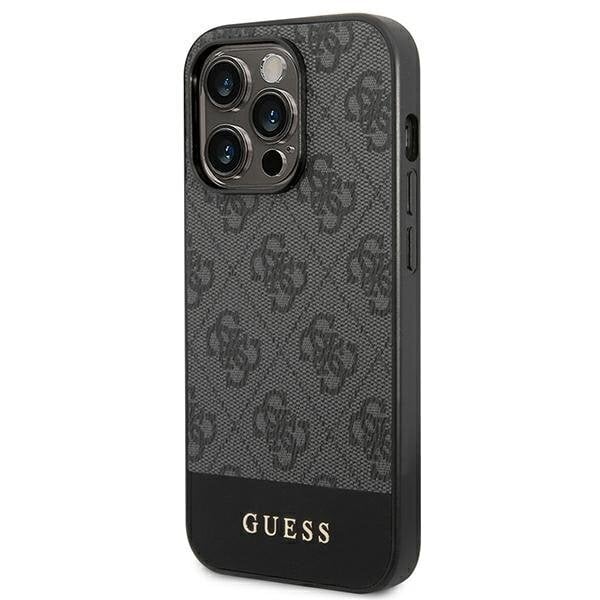 Guess GUHCP14LG4GLGR iPhone 14 Pro 6.1 "gray / gray hard 4G Stripe Collection цена и информация | Telefonide kaitsekaaned ja -ümbrised | hansapost.ee