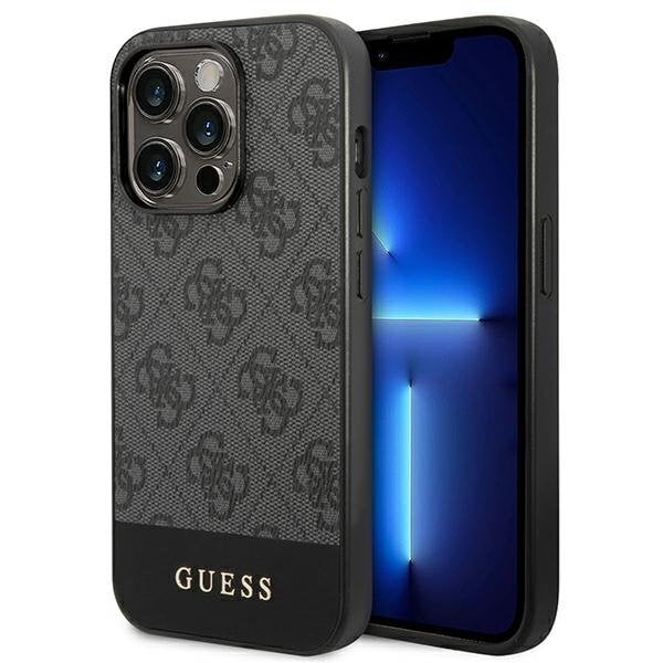 Guess GUHCP14LG4GLGR iPhone 14 Pro 6.1 "gray / gray hard 4G Stripe Collection цена и информация | Telefonide kaitsekaaned ja -ümbrised | hansapost.ee