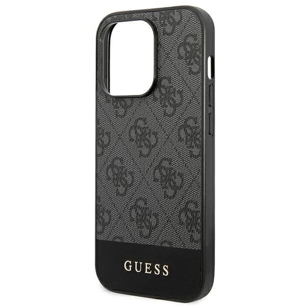 Guess GUHCP14LG4GLGR iPhone 14 Pro 6.1 "gray / gray hard 4G Stripe Collection цена и информация | Telefonide kaitsekaaned ja -ümbrised | hansapost.ee