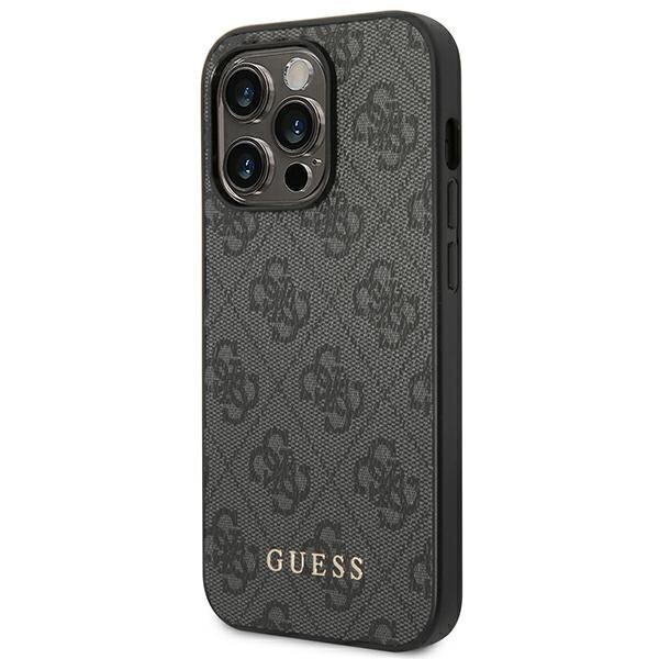 Guess GUHCP14XG4GFGR iPhone 14 Pro Max 6.7 "gray / gray hard 4G Metal Gold Logo hind ja info | Telefonide kaitsekaaned ja -ümbrised | hansapost.ee