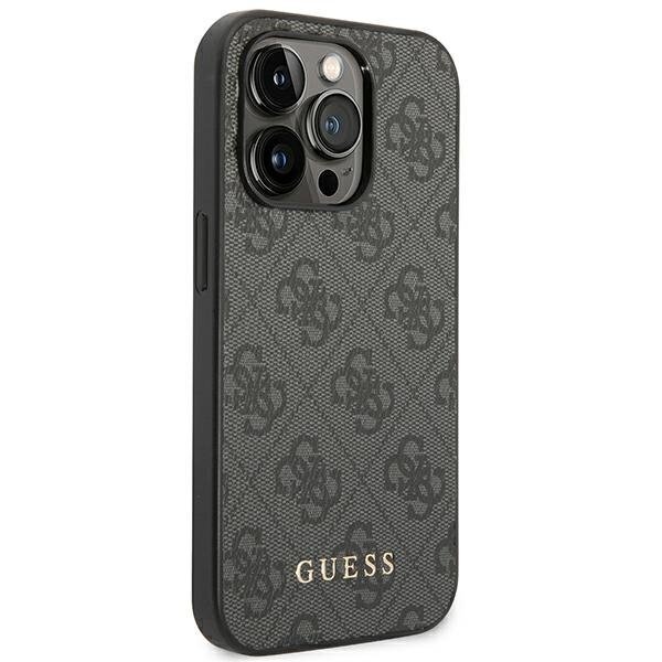 Guess GUHCP14XG4GFGR iPhone 14 Pro Max 6.7 "gray / gray hard 4G Metal Gold Logo hind ja info | Telefonide kaitsekaaned ja -ümbrised | hansapost.ee