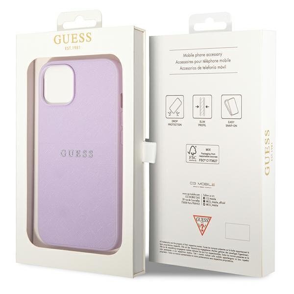 Guess GUHCP14SPSASBPU iPhone 14 6.1 "purple / purple Saffiano Strap hind ja info | Telefonide kaitsekaaned ja -ümbrised | hansapost.ee