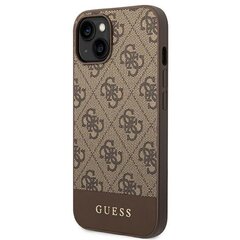 Guess GUHCP14SG4GLBR iPhone 14 6.1 "brown / brown hard 4G Stripe Collection hind ja info | Telefonide kaitsekaaned ja -ümbrised | hansapost.ee