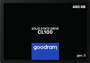 GoodRam SSDPR-CL100-480-G3 hind ja info | Sisemised kõvakettad | hansapost.ee
