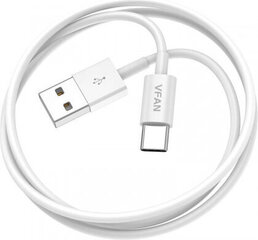 Vipfan USB to USB-C cable X03, 3A, 1m (white) цена и информация | Кабели и провода | hansapost.ee