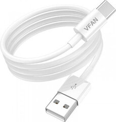 Vipfan USB to USB-C cable X03, 3A, 1m (white) цена и информация | Кабели и провода | hansapost.ee