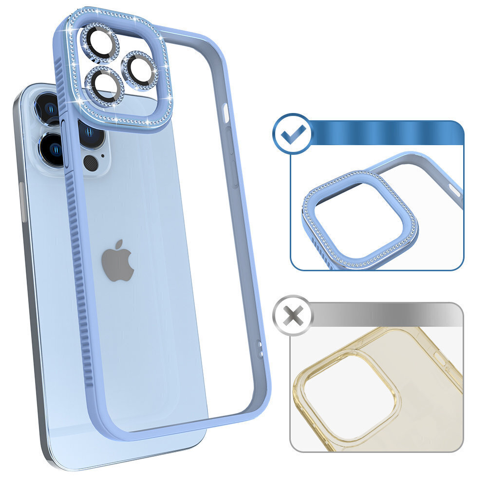 Kingxbar Sparkle Series iPhone 13 Pro Max Blue hind ja info | Telefonide kaitsekaaned ja -ümbrised | hansapost.ee