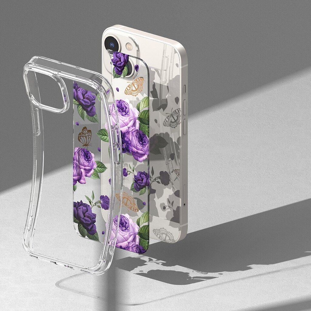 Ringke Fusion iPhone 14 Plus transparent (Purple rose) (FD637E29) цена и информация | Telefonide kaitsekaaned ja -ümbrised | hansapost.ee