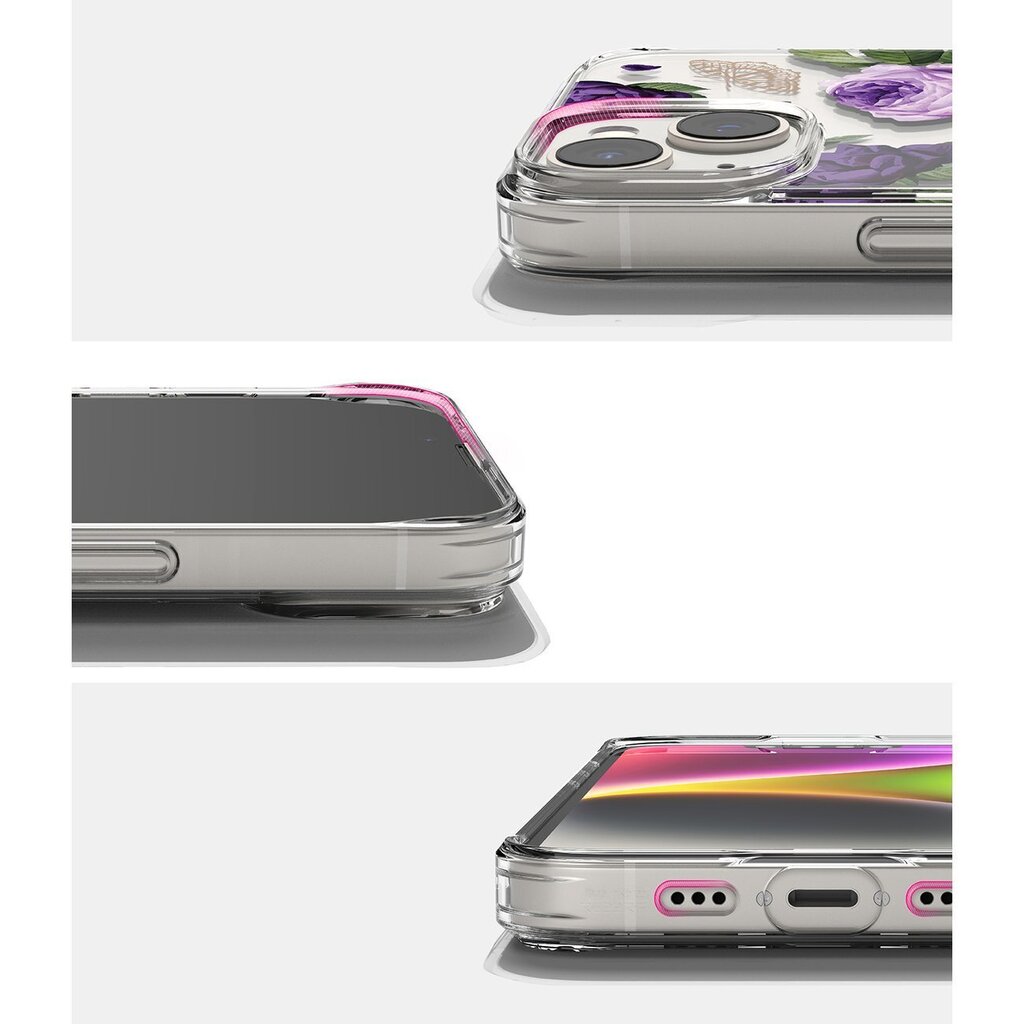 Ringke Fusion iPhone 14 Plus transparent (Purple rose) (FD637E29) цена и информация | Telefonide kaitsekaaned ja -ümbrised | hansapost.ee