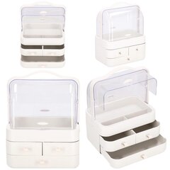 Kosmeetikakarp BEAUTY BOX 3 DRAWERS CREAM hind ja info | Kosmeetikakotid ja meigipeeglid | hansapost.ee