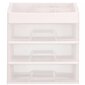 Kosmeetikakarp BEAUTY BOX 3 DRAWERS OPEN CREAM hind ja info | Kosmeetikakotid ja meigipeeglid | hansapost.ee