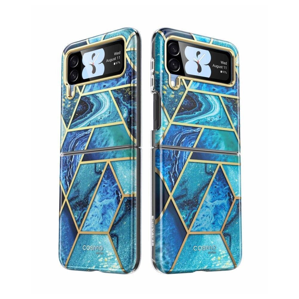 Supcase Cosmo Galaxy Z Flip 4 Marble Blue hind ja info | Telefonide kaitsekaaned ja -ümbrised | hansapost.ee