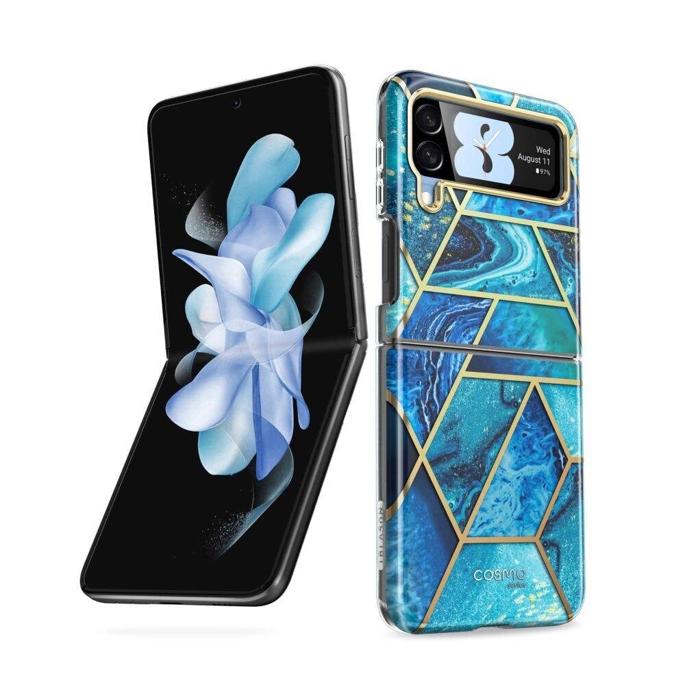 Supcase Cosmo Galaxy Z Flip 4 Marble Blue цена и информация | Telefonide kaitsekaaned ja -ümbrised | hansapost.ee