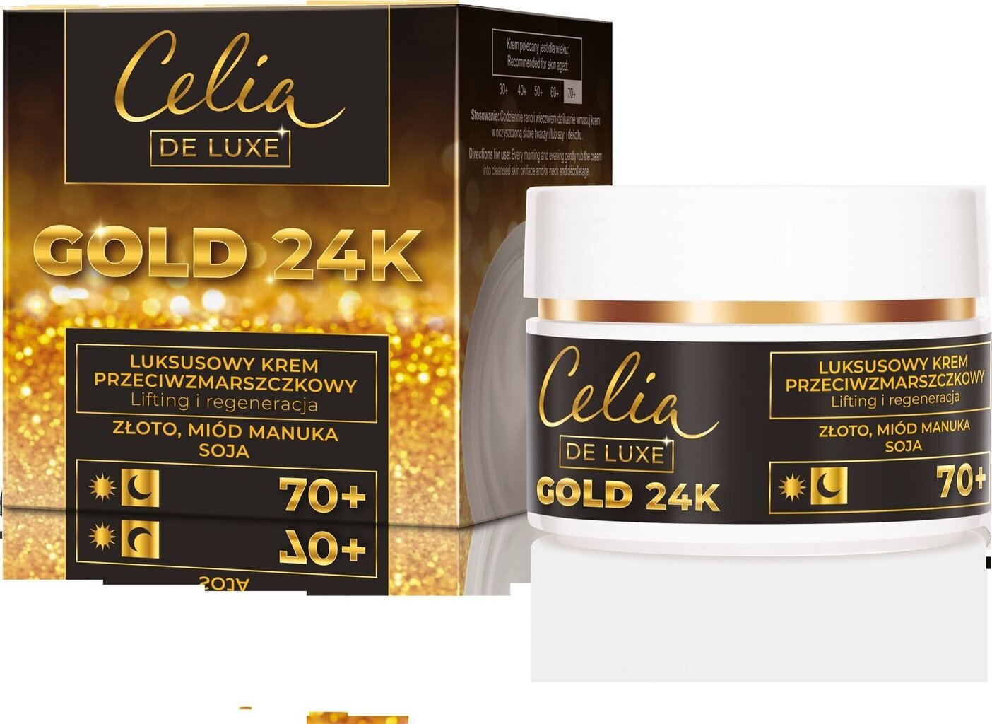 Kortsudevastane näokreem Celia De Luxe Gold 24K 70+, 50 ml hind ja info | Näokreemid | hansapost.ee