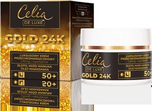 Крем для лица против морщин Celia De Luxe Gold 24K 50+, 50 мл цена и информация | Кремы для лица | hansapost.ee